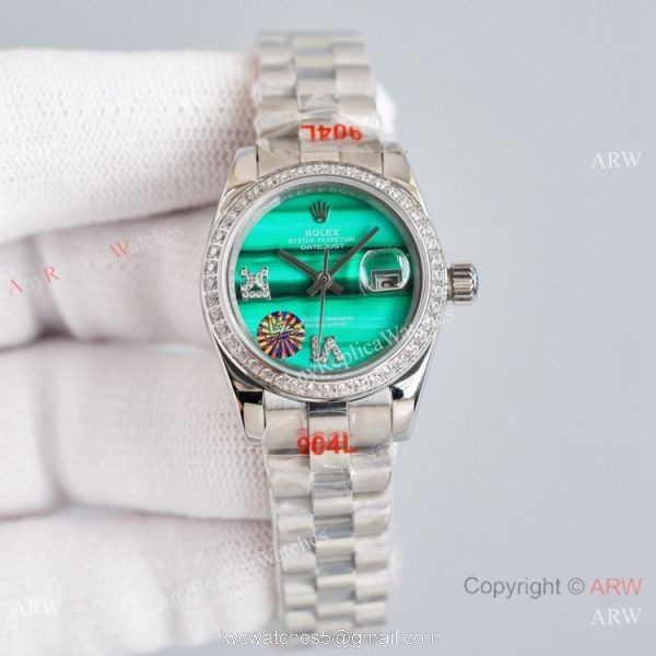2021 Copy Rolex Datejust President Malachite Dial 28mm Watch Swiss Quality 1