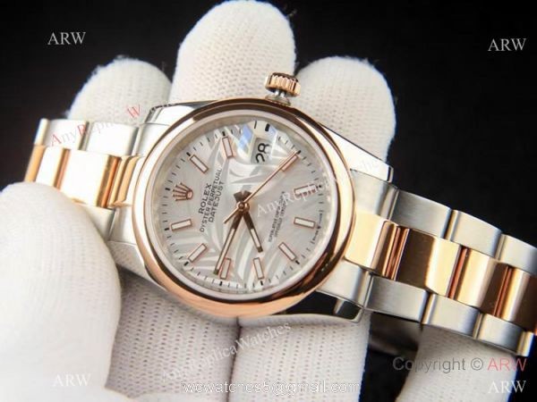 Rolex new Datejust 36 Palm dial Two Tone Rose Gold Oyster Bracelet Men Size 1
