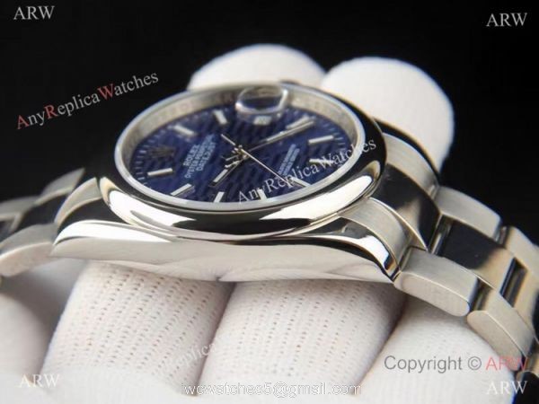 Clone Rolex Datejust 2021 Blue Exotic dial Oyster Watch Timeless style 1