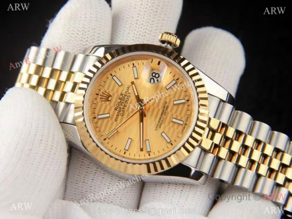 2021 New Rolex Datejust 36 Exotic Dial Gold Jubilee Watch AAA Replica 1