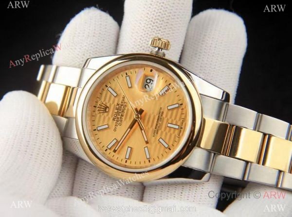 Clone Rolex Oyster Perpetual Datejust Gold Exotic dial Oyster Watch 36mm 1