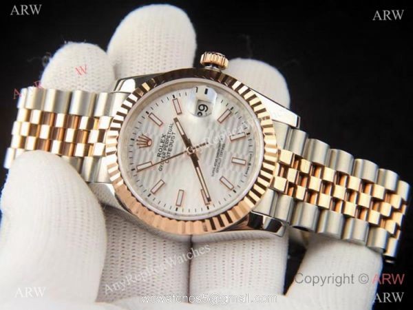 New Copy Rolex Datejust 36 2021 Motif Dial Two Tone Rose Gold Dial 1