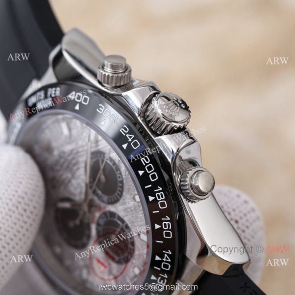 New 2021! AAA Clone Rolex Daytona Meteorite Dial M116519LN Rubber Strap 1