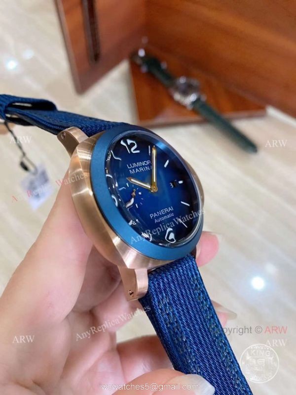 New Panerai 2021 Watches -Replica Panerai Luminor Marina 44mm Blue Dial Rubber Strap 1