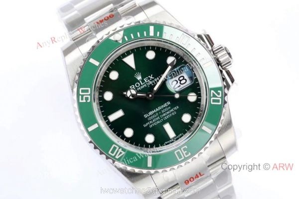 Rolex Submariner Hulk EW Factory v2 Version 904L Stainless Steel Green Watch 40mm 1