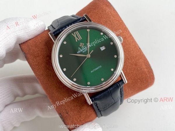 Patek Philippe Calatrava Classic Watch Mens Green Dial Automatic Replica Watch 1