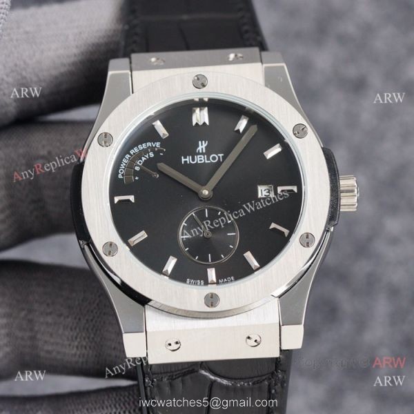 2021 Replica Hublot Classic Fusion 42mm Black Dial Rubber Strap Watches 1