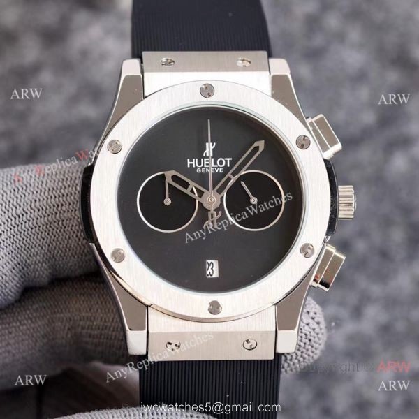 2021 New Copy Hublot Classic Fusion 43mm Watch Onyx Dial Green Subdials 1
