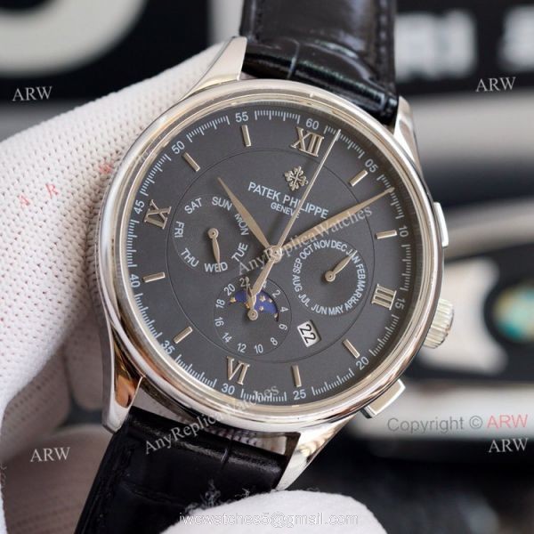 New Patek Philippe Grand Complications Moonwatch Black Dial 42mm Swiss Replica 1