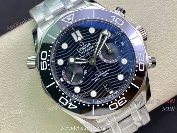 New Black Dial Omega Seamaster OMF Factory Replica Watches Clone Omega 9900 For Men 1