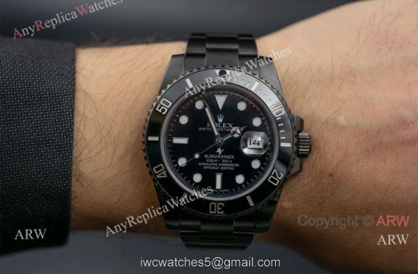 2021! Super Clone Rolex Blaken Deepsea Watch Cal.2824 DLC Steel Black Ceramic Bezel 1