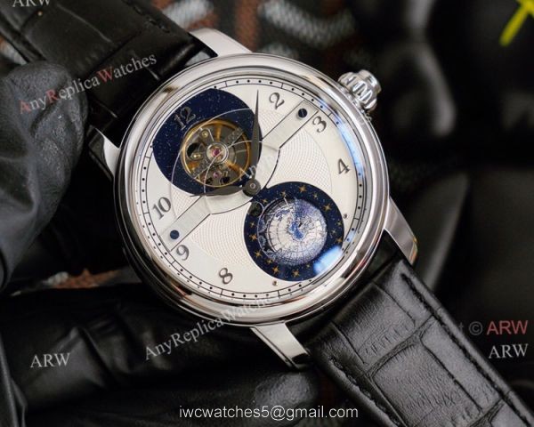White Face Montblanc Tourbillon Geosphere Watch Replica For Men Size 42mm 1