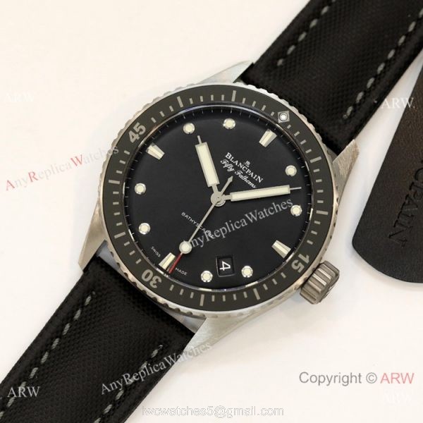 Swiss Grade Replica Blancpain Fifty Fathoms Bathyscaphe GF 1-1 Cal.1315 Watch Black Ceramic 1