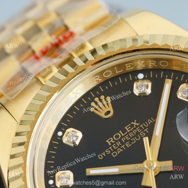 Swiss Quality Rolex Datejust II Citizen 8215 Watch Gold and Black 1