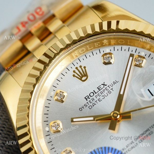 Swiss Quality Rolex Datejust II Citizen 8215 Watch Yellow Gold Jubilee Diamond Markers 1
