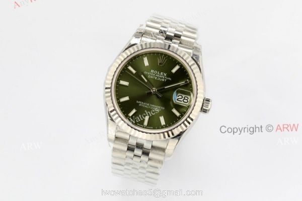 1:1 Copy New 31mm Rolex Datejust Green Dial Jubilee Watch Replica 1
