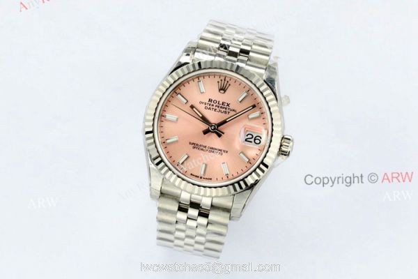 (EWF) 1:1 Superclone Rolex Oyster Perpetual Datejust 31 Pink Face Jubilee Watch 1