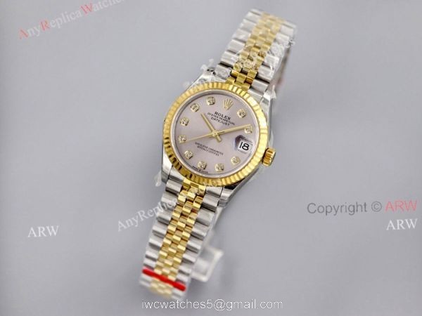 (EWF) 1:1 Superclone 2-Tone Rolex Datejust 31 Jubilee Diamond Dial Watch 1
