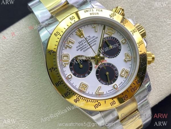 Highest Quality Rolex Daytona JH Factory Clone 4130 Watch Two Tone Arabic Markers 1