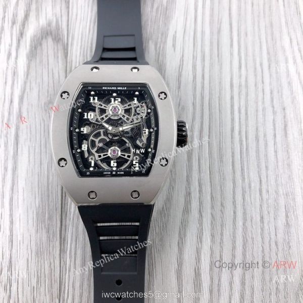 Swiss Richard Mille RM17-01 Tourbillion Watch Titanium Case 1