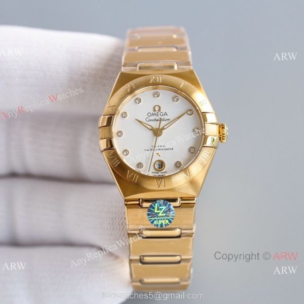 Swiss Copy Omega Constellation 8700 All Gold Watch 29MM 1