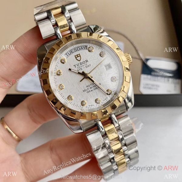 Copy TUDOR Glamour Date+Day Watch Two Tone Gold Watches 1