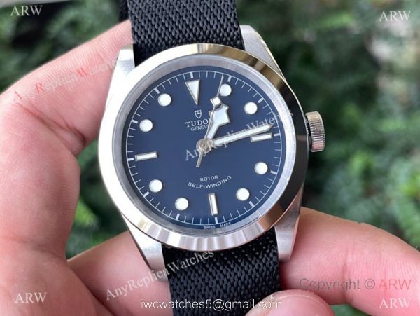 New! Swiss Replica Tudor Black Bay Cal.2824 Watch Bucherer Blue Face Nylon Strap 1