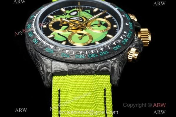 NEW! Super Clone TW Rolex DIW Daytona 7750 Watch NTPT Carbon Green Dial 40mm 1
