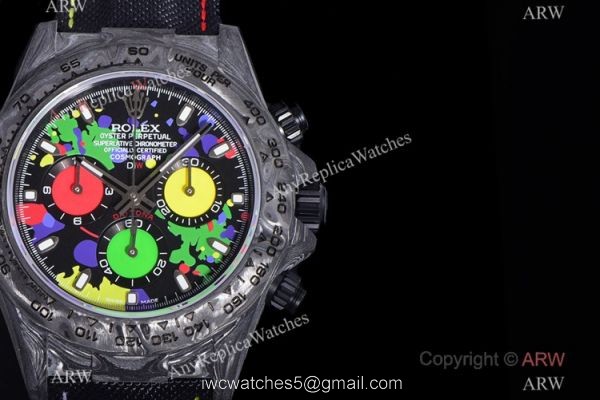NEW! TW Factory Replica Rolex diw Cosmograph Daytona 40mm Watch NTPT Carbon Motley Face 1
