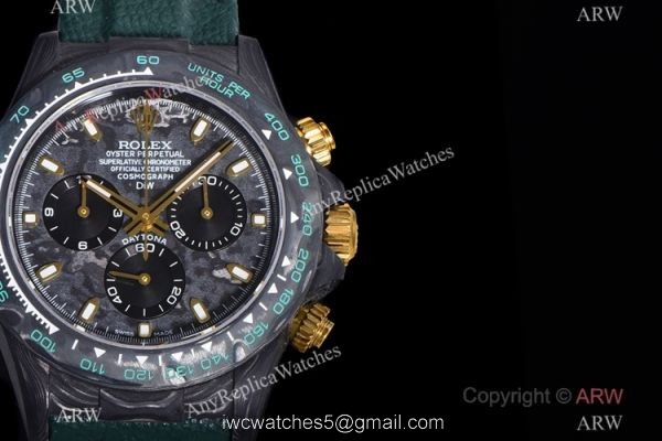 NEW! TW Factory Rolex diw Daytona 40 Watch NTPT Carbon 7750 Chronograph Military Green Strap 1