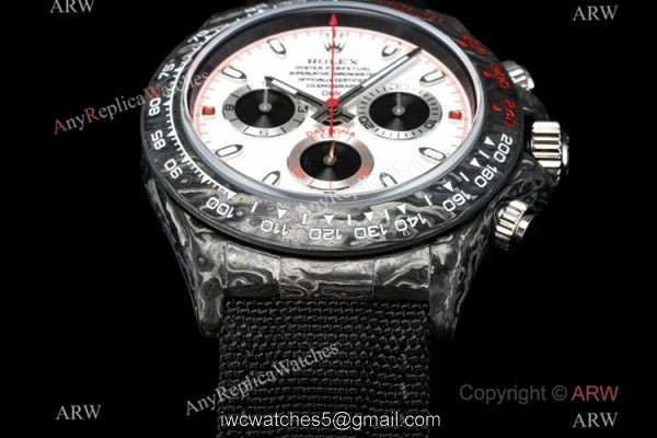 NEW! TW Factory Rolex DIW NTPT Carbon Daytona Watch White Dial 7750 Movement 1