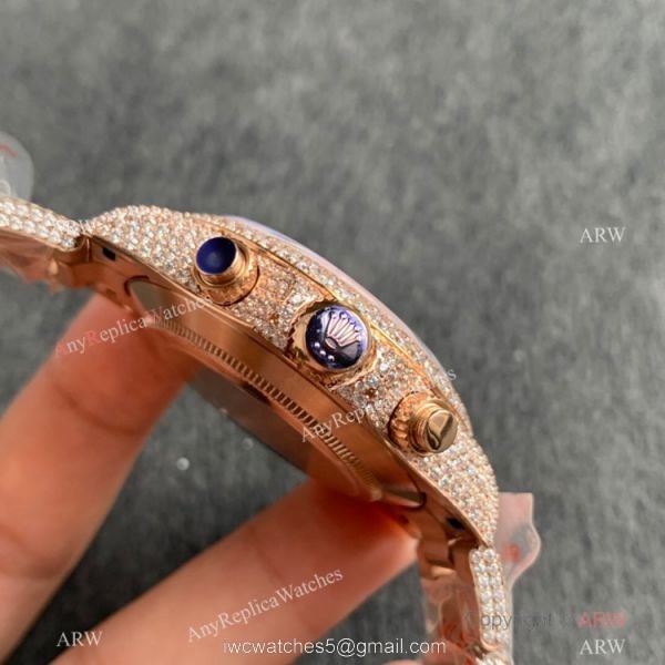 Replica Watch JVS Factory Rolex Iced out Daytona Watch Arabic Scripts Markers 1