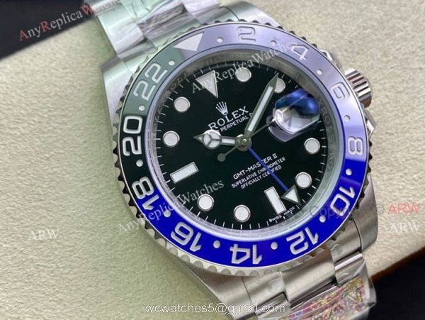 Clean Factory Best Rolex GMT Master ii Batman 2021 Copy Watch Swiss 3186 Movement 1