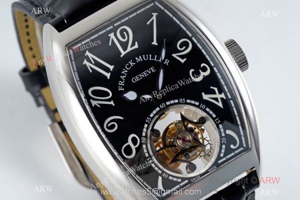 AB Factory Franck Muller Cintree Curvex Imperial Tourbillon Watch Ss Black Dial 1