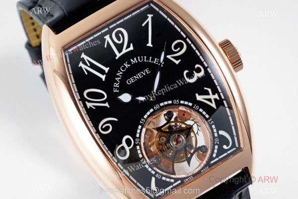 AB Factory Franck Muller Imperial Tourbillon Cintree Curvex Rose Gold Black Dial Watch 2021 New 1