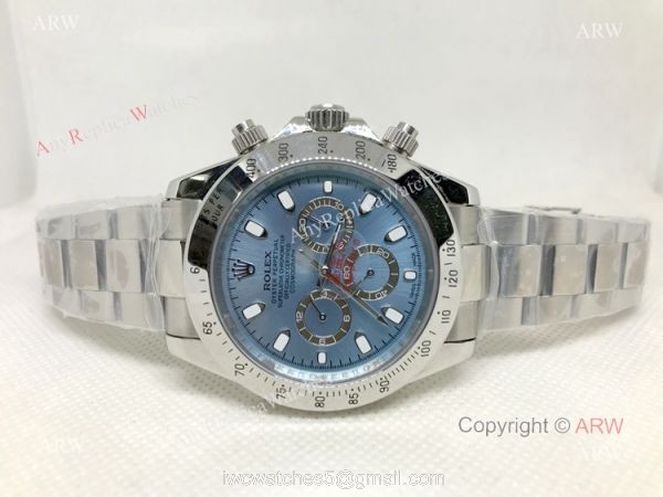 Rolex Ice Blue Daytona Watch Replica Stainless Steel 40mm 1