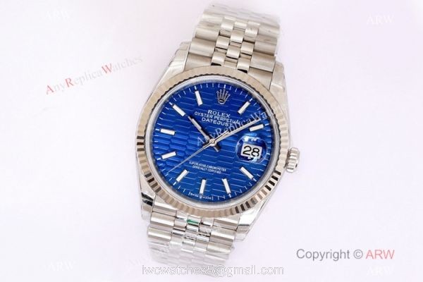 (EW)2021 New Rolex Datejust 36 EWF 3235 Movement Watch Ss Blue Motif Dial for Men 1