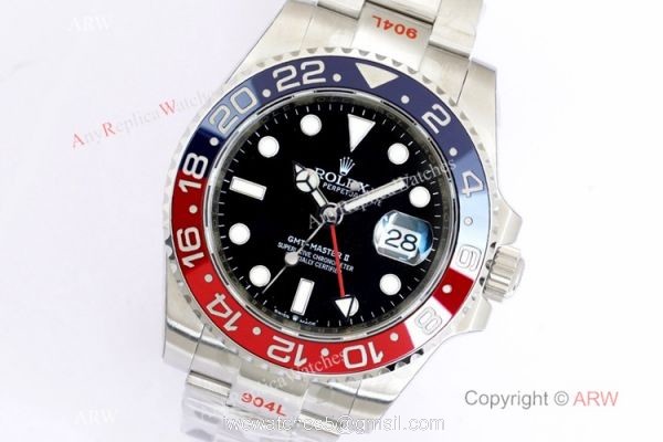 (EW)Swiss 3186 Rolex GMT-Master II Pepsi Watch 116719 Stainless Steel Case 1