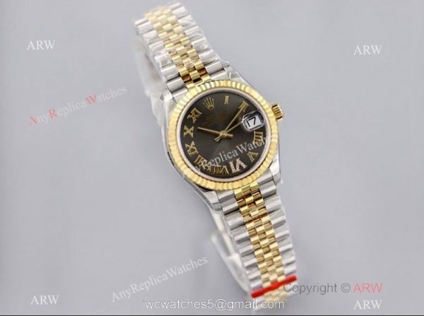 (EW)Swiss Copy Rolex 31-Datejust Jubilee Watch Rhodium grey Dial with Roman 1