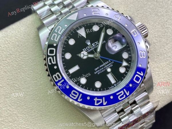 Clean Factory Rolex Batman Jubilee Bracelet Watch Superclone Rolex GMT Master 2 For Men 1