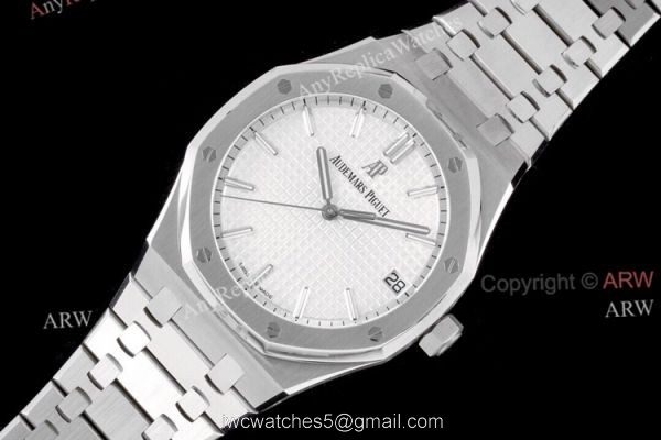 15500 ZF Audemars Royal Oak Silver Dial Stainless Steel Superclone Watch 41mm 1