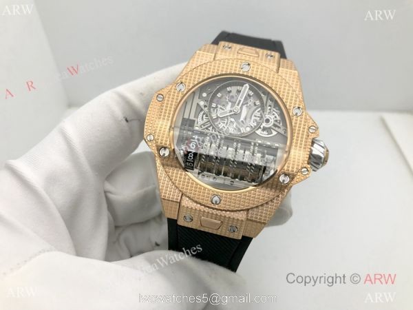 Copy Hublot Big Bang MP-11 Watch Automatic New Rose Gold Case 1