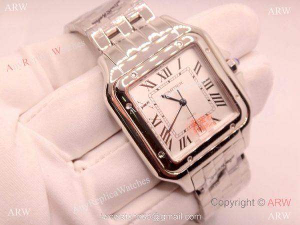 AAA Quality Copy Panthere De Cartier Quartz Watch 38mm Stainless Steel 1