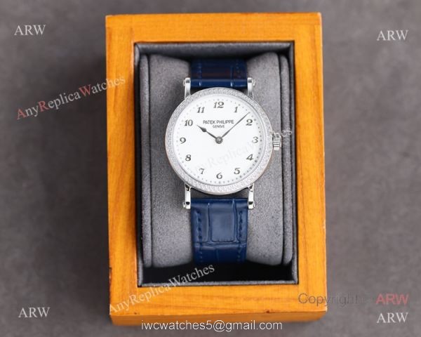 Swiss Patek Philippe Ultra-Thin Automatic Lady Watch Calatrava 7200R White Dial 1