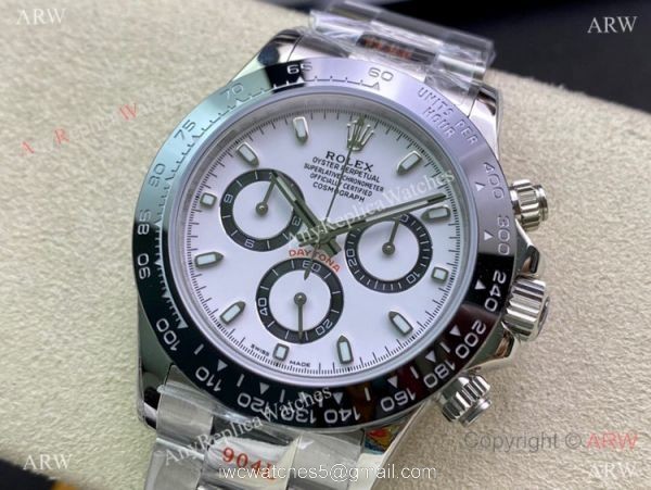 Swiss Copy Rolex Daytona A7750 Chronograph Watch Panda Dial Stainless Steel Case 1