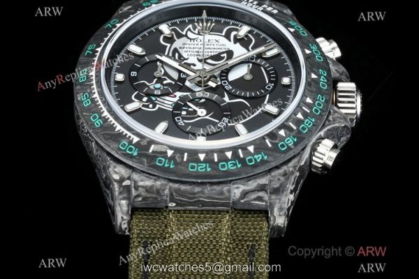 TW Factory Rolex Daytona Swiss 7750 Watch Carbon-Lime Case Panda Face 40mm 1