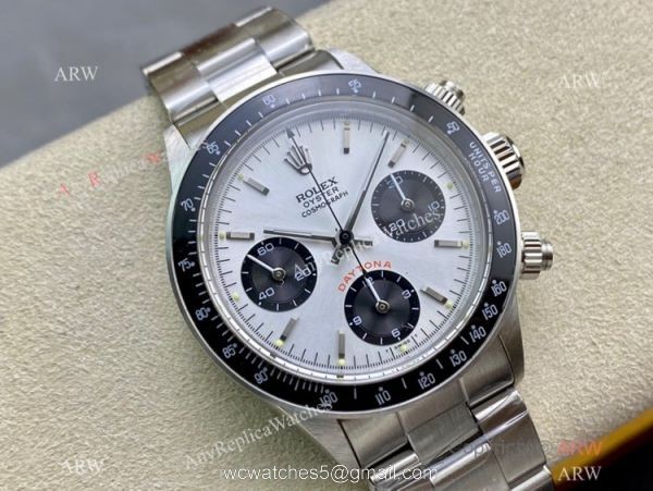 Swiss Grade One Vintage Rolex Paul Newman Daytona A7750 Stainless Steel Silver Dial Watch 1