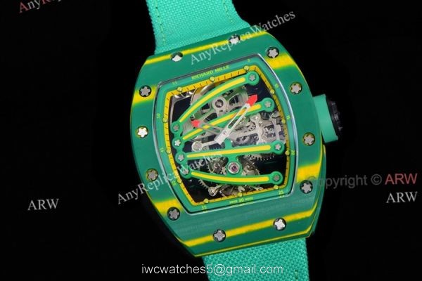 High End Replica Richard Mille 59-01 Tourbillon Yohan Blake Green Watch 1