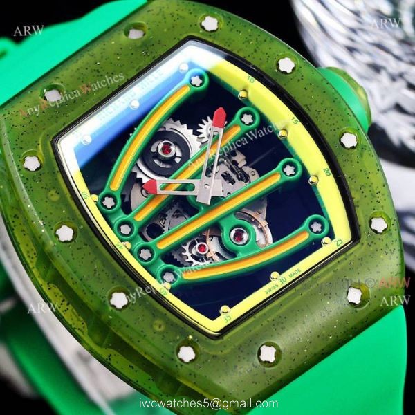 Green Richard Mille RM 59-01 Yohan Blake Tourbillon Watch Replica 1