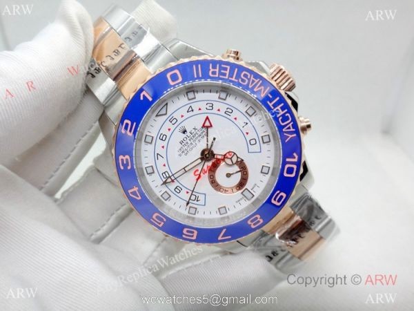 New Face Rolex Yachtmaster II Two Tone Rose Gold Automatic Watch 44mm 1